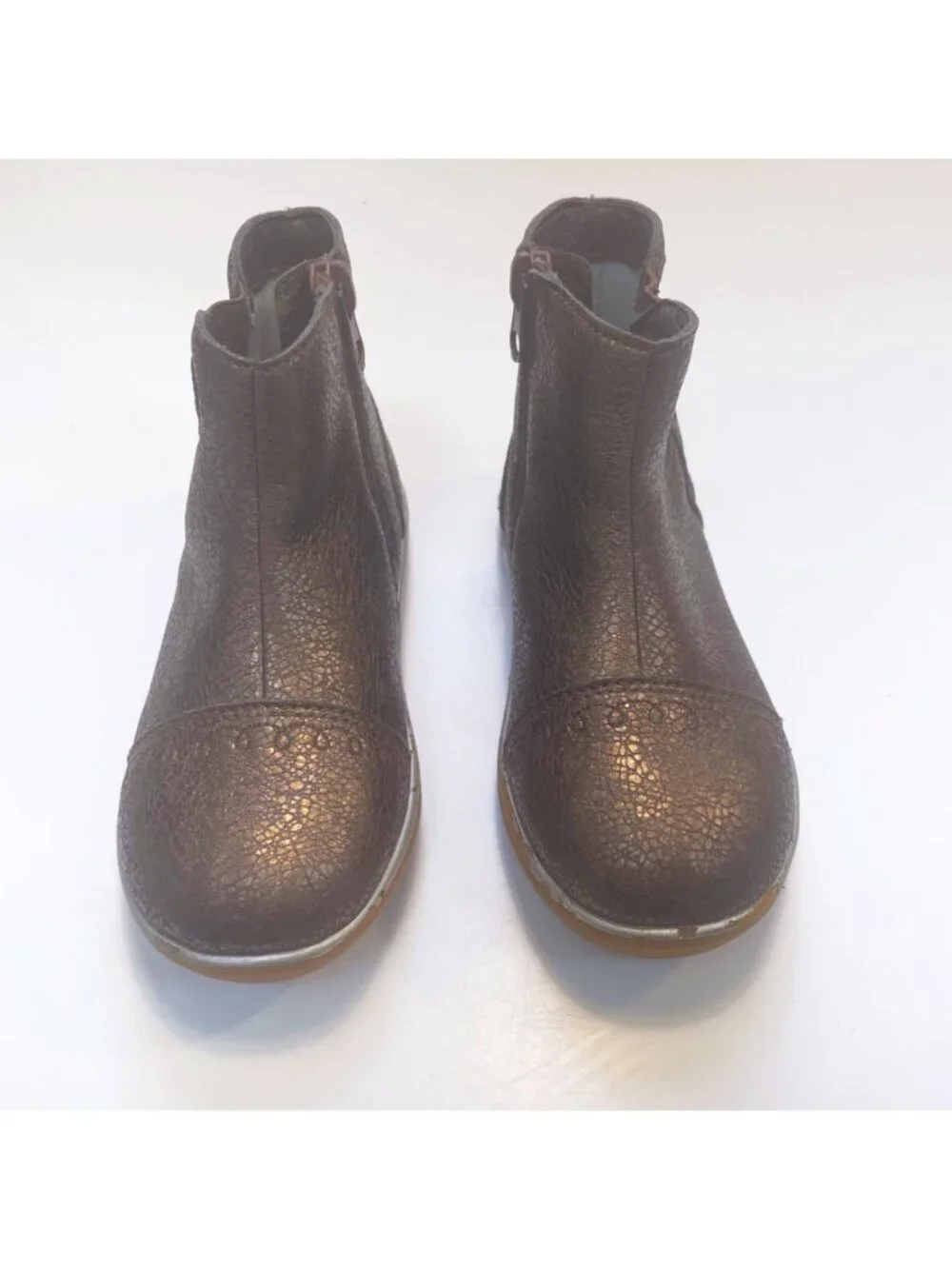 Livie & Luca Ali Waterproof Copper Ankle Boots, Size 11